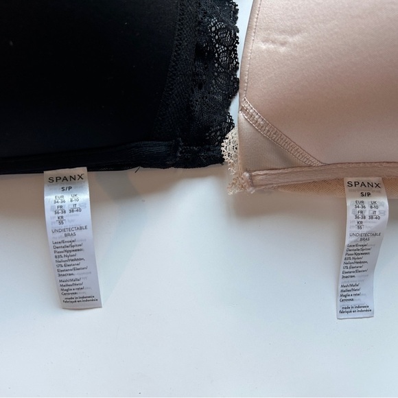 SPANX 2 Pack Elegant Cream and Black Lace Bandeau Size S/P - Picture 8 of 11